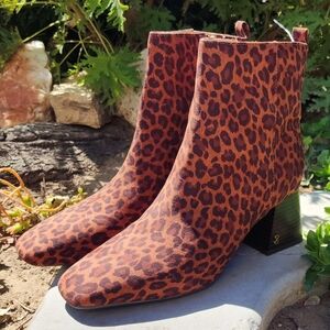 🚫 SOLD 🚫 Sam & Libby Leopard Print Ankle Boots